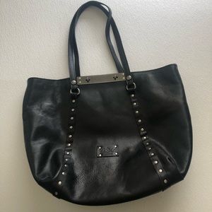 Patricia Nash Black Studded Shoulder Tote
